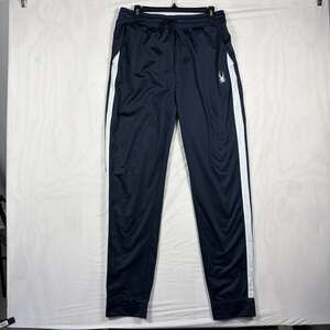 Spyder Men's Blue White Stripe Frontier Joggers Active Track Pants